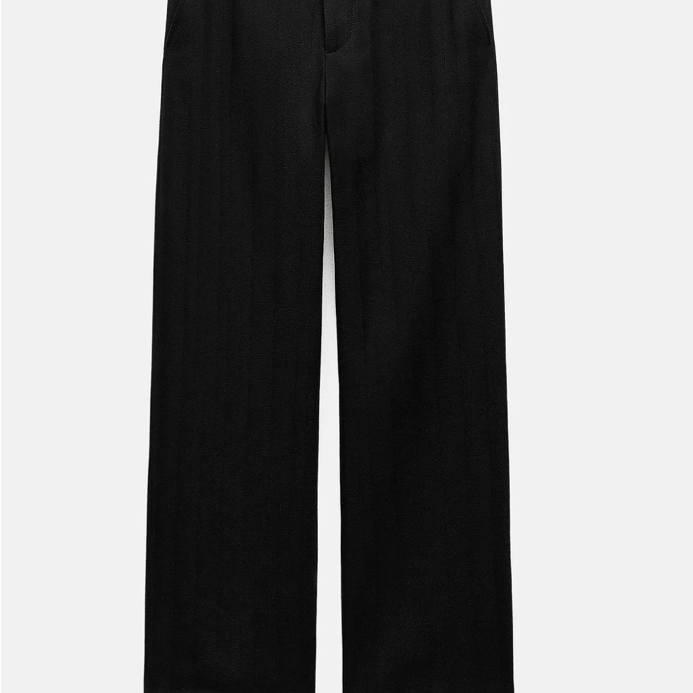 Zara Classic Black Wide-Leg Trousers